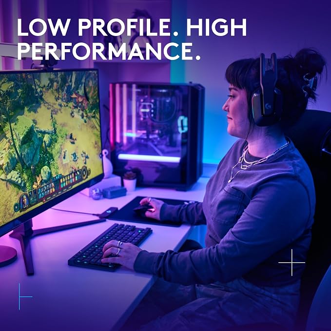 Logitech G515 Lightspeed TKL Wireless Gaming Keyboard (Linear) - Black | LIGHTSPEED wireless, LIGHTSYNC RGB, thin tenkeyless design, double-shot PBT keycaps, mechanical switches - Image 2