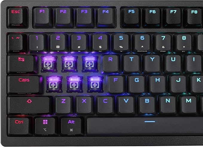 ASUS ROG Azoth 96 HE Wireless Hall Effect Gaming Keyboard – 96% Full-Size, Tri-Mode, Hot Swappable Magnetic Switch, Rapid Trigger, Speed Tap, 8K Hz Polling, Color OLED Screen, ABS Keycaps – Black - Image 19