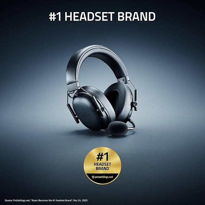 Razer BlackShark V3 X HyperSpeed Wireless PC Gaming Headset, Black | 50mm Drivers, Cardioid Mic, 2.4 GHz, Bluetooth, USB, Works with Mac, PS5, Nintendo Switch, Smartphone, 70 Hr Battery - Image 2