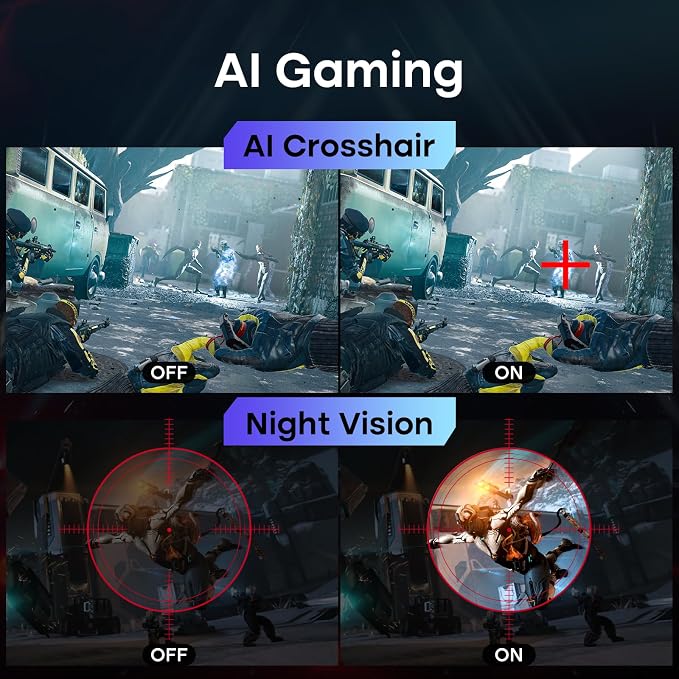 Amzfast 27 Inch 200Hz WQHD (2560 x 1440) Fast IPS Gaming Monitor, Built-in Speakers, 1ms G-SYNC Compatible, HDR400, 132% sRGB, 96% DCI-P3, VESA 100x100, HDMI 2.0 x 2 & DP 1.4 x 2, AMZG27F5Q - Image 6
