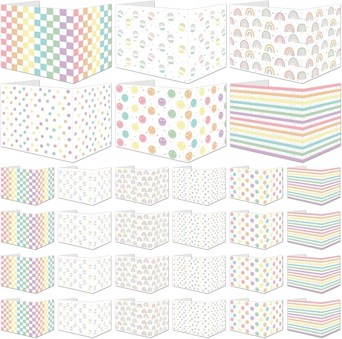 30 Pack Desk Dividers for Students Rainbow Pastel Privacy Folder for Students Waterproof Study Carrel Dividers Testing Divider Privacy Classroom Shield Folder Boards for Classroom Teacher Supplies by Afniimyapt