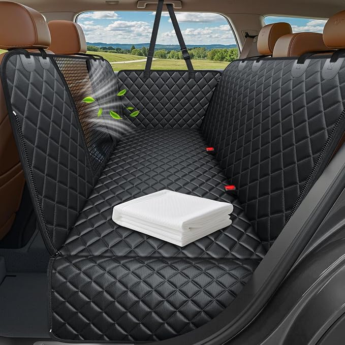 URPOWER Dog Car Seat Cover for Pets 100% Waterproof Seat Cover Hammock 600D Heavy Duty Scratch Proof Nonslip Durable Soft Back Seat Covers for Cars Trucks and SUVs by URPOWER