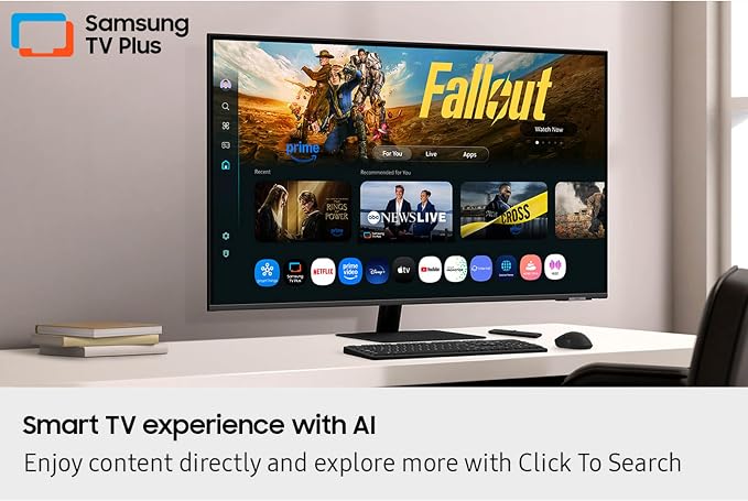 Samsung 43” Smart Monitor M7 (M70F) 4K UHD Display, Samsung Vision AI, Smart TV Apps, Gaming Hub, USB-C, HDMI and USB-A, Black, LS43FM702UNXZA, 2025 - Image 5