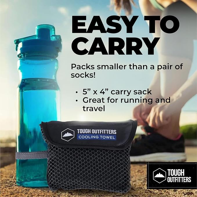 Tough Outdoors Cooling Towel - Cooling Towels for Neck & Face - Ice Wrap & Sweat Rag for Camping Gym Yoga & Sports - Workout Towel for Gym Sweat - Cool Towels for Extreme Heat - 6 Pack - Image 8