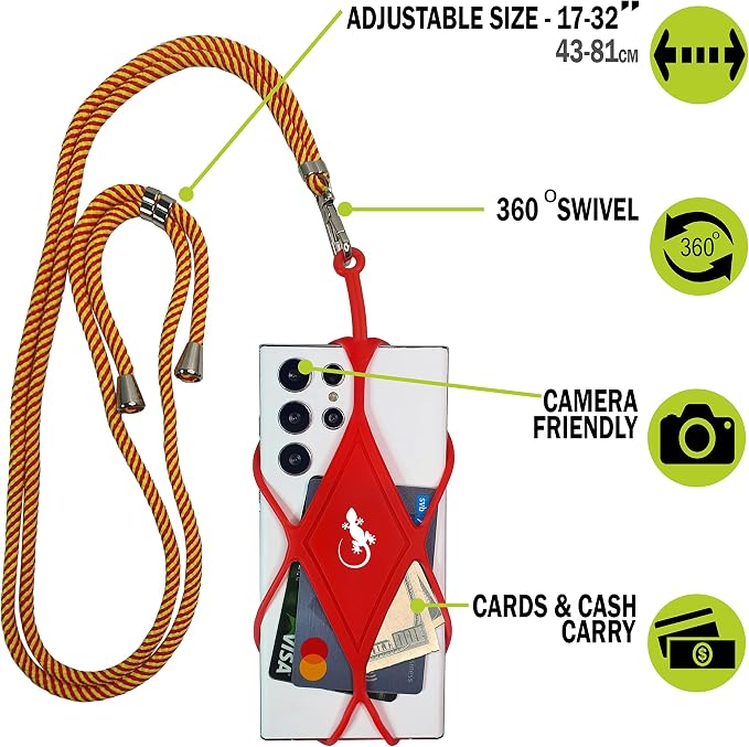 Gecko Travel Tech Cell Phone Lanyard Phone lanyards for Around The Neck Neck Lanyard Phone Crossbody - Image 3