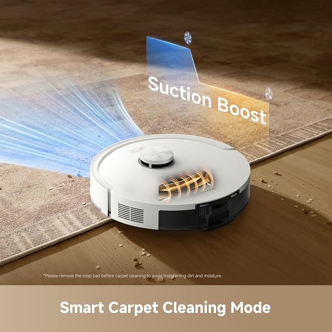 dreame D20 Air Plus Robot Vacuum and Mop, 20,000Pa Powerful Suction | 120-Day Self-Emptying with 4L Dust Bag, Anti-Tangling Tech, Edge-to-Corner Cleaning, Deep Carpet Cleaning, 360° Navigation - Image 7