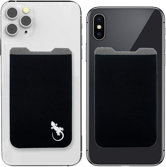 Phone Wallet - Adhesive Card Holder - Cell Phone Pouch - Stick on Lycra Pocket by Gecko - Carry Credit Cards and Cash by GeckoTravelTech