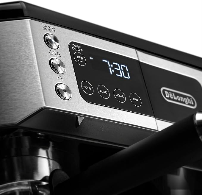 De'Longhi All-in-One Espresso & Coffee Maker, 10-Cup Pot, Milk Frother | #1 Worldwide Espresso Machine Maker, Dual Heating System, Milk Frother, 15-Bar Pressure - Image 2