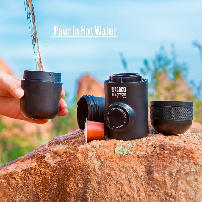 WACACO Minipresso NS, Portable Espresso Machine, Compatible Original NS Capsules, Travel Coffee Maker, Manually Operated from Piston Action - Image 3