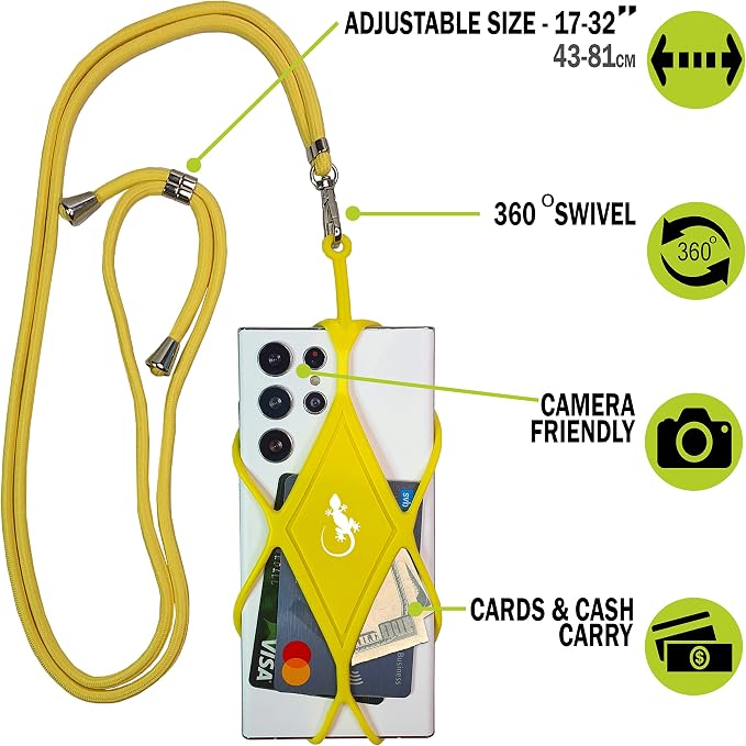 Gecko Travel Tech Cell Phone Lanyard Phone lanyards for Around The Neck Neck Lanyard Phone Crossbody - Image 3
