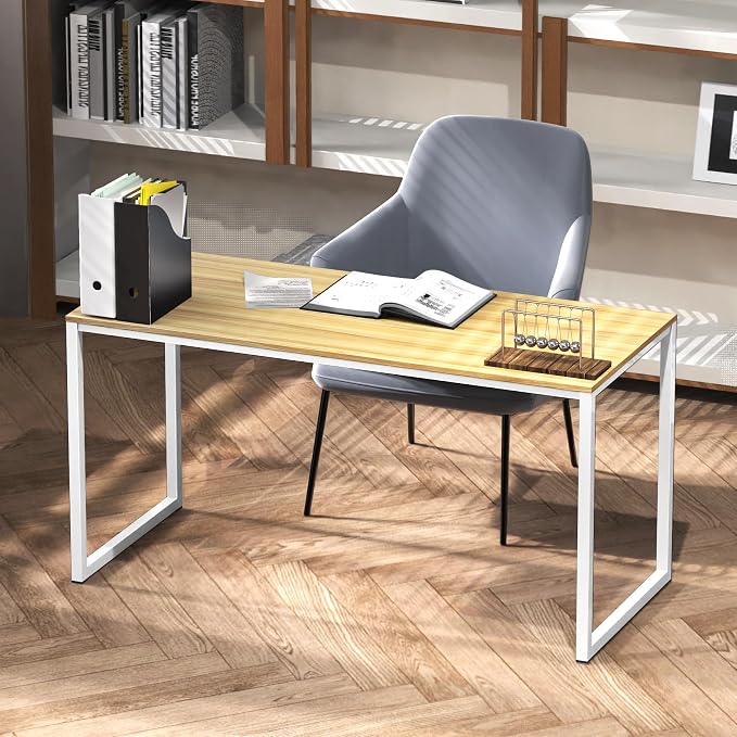 SHW Mission 32-Inch Home Office Computer Desk, Oak - Image 8
