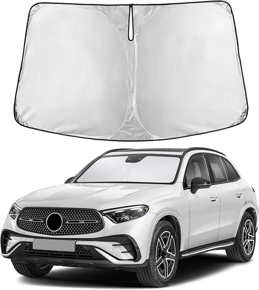 EcoNour Windshield Sunshade Compatible for Mercedes-Benz GLC 2023-2024 2025 2026, Sun Visor for Front Windshield & Window Sun Shade Cover, UV Heat Blocker & Protector, Car Accessories by EcoNour