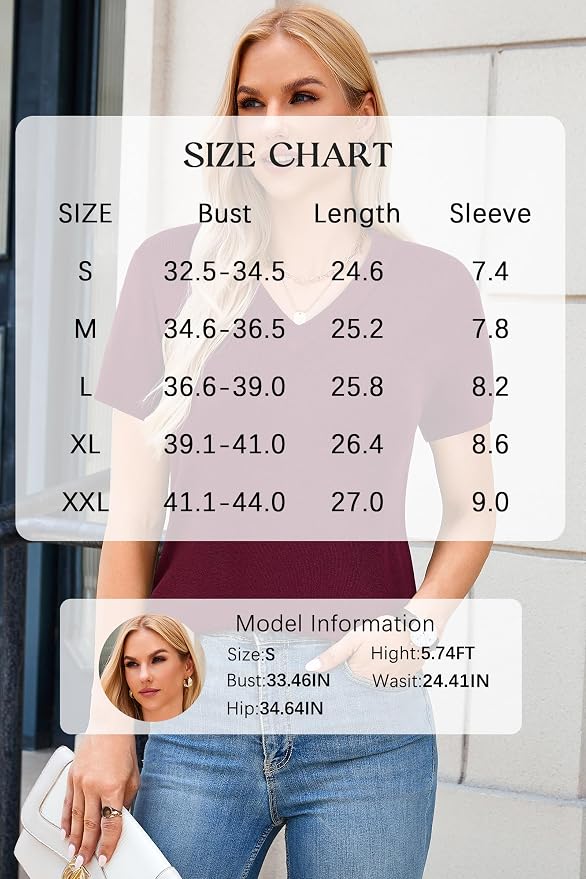 Arach&Cloz Women's Wool Blend Spring Summer Lightweight Business Casual Sweater Tops 2026 - Image 6