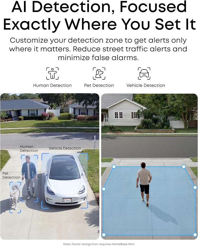 eufy Security eufyCam C37, Security Cameras Wireless Outdoor, 360° Pan & Tilt AI Tracking, 2K Solar Camera, Human/Pet/Vehicle Detection, Flexible Solar Panel, Color Night Vision, No Subscription - Image 6