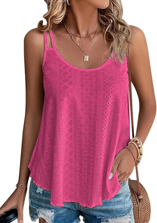 ATHMILE Women's Tank Tops Sleeveless Summer Top Spaghetti Strap Spring Shirt Loose Fit Beach Vacation 2026 Casual by ATHMILE