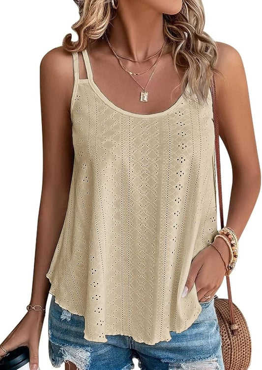 ATHMILE Women's Tank Tops Sleeveless Summer Top Spaghetti Strap Spring Shirt Loose Fit Beach Vacation 2026 Casual by ATHMILE