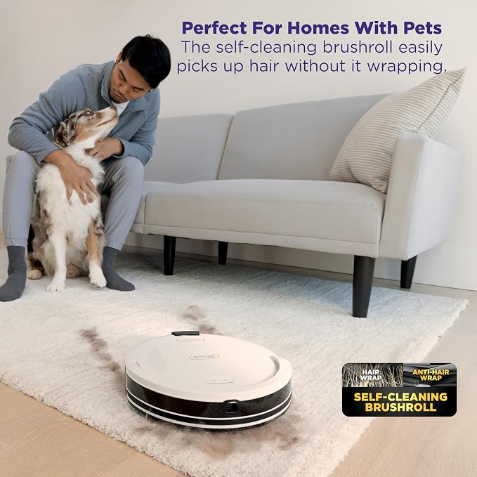 Shark Navigator | Robot Vacuum Cleaner with Powerful Suction for Pet Hair, Rugs, Carpets & Hard Floors | Bagless Self-Empty Base | 30-Day Capacity | SmartPath LiDAR Navigation | White | AV2110S ​ - Image 7