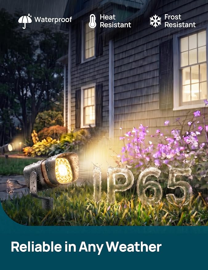 Linkind Smart Low Voltage Landscape Lights 12–24V, Dual Ring, RGBW, 4 Pack | SL6LV, Required Transformer & Wire, Metal Housing, 8W, 800LM, IP65 Waterproof, Outdoor Spot Lights for Yard, Garden, Tree - Image 5