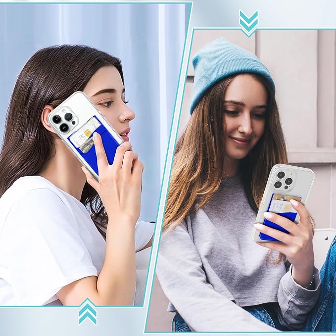 SHANSHUI Phone Card Holder, Phone Wallet Stick on Business Card Holder Pocket Compatible for iPhone 11 Pro and Most Smartphones - 5PCS - Image 5