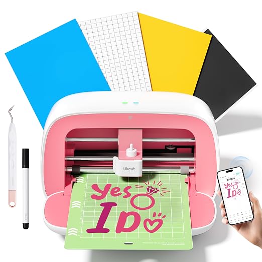 Likcut Portable Vinyl Cutter Machine for DIY Crafts, Compact Cutting Machine for Stickers by CreateDIYCraftyFunwithLikcut