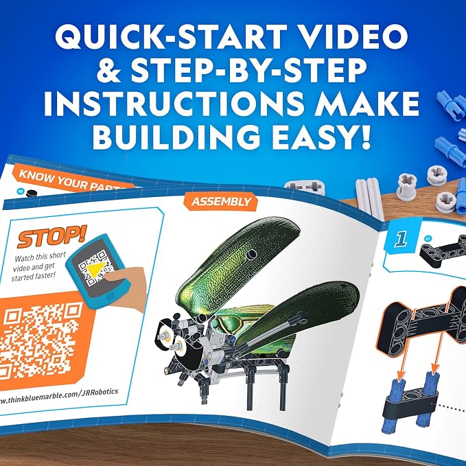 National Geographic Robotic Bug Engineering Science Kit for Kids | Build a Robot Insect, Flapping Wings, Butterfly, Ladybug, and Beetle Skins, Animatronic Engineering, STEM Activity - Image 4