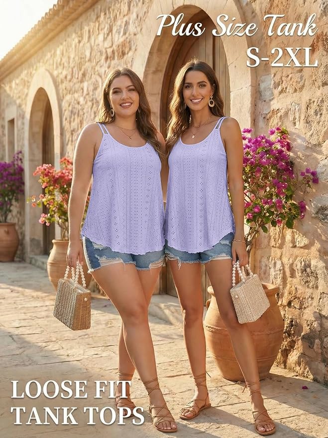 ATHMILE Women's Tank Tops Sleeveless Summer Top Spaghetti Strap Spring Shirt Loose Fit Beach Vacation 2026 Casual - Image 5