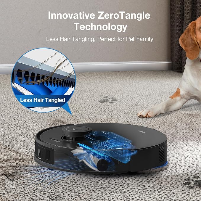 ECOVACS DEEBOT T30S AI Care Robot Vacuum and Mop, 11000Pa, TruEdge Adaptive Edge Mopping, ZeroTangle, AI Instant Re-mop, Hot Water Mop Washing, Self-Emptying & Refilling, Obstacle Avoidance - Image 5