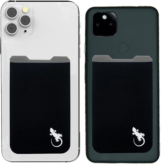Phone Wallet - Adhesive Card Holder - Cell Phone Pouch - Stick on Lycra Pocket by Gecko - Carry Credit Cards and Cash by GeckoTravelTech