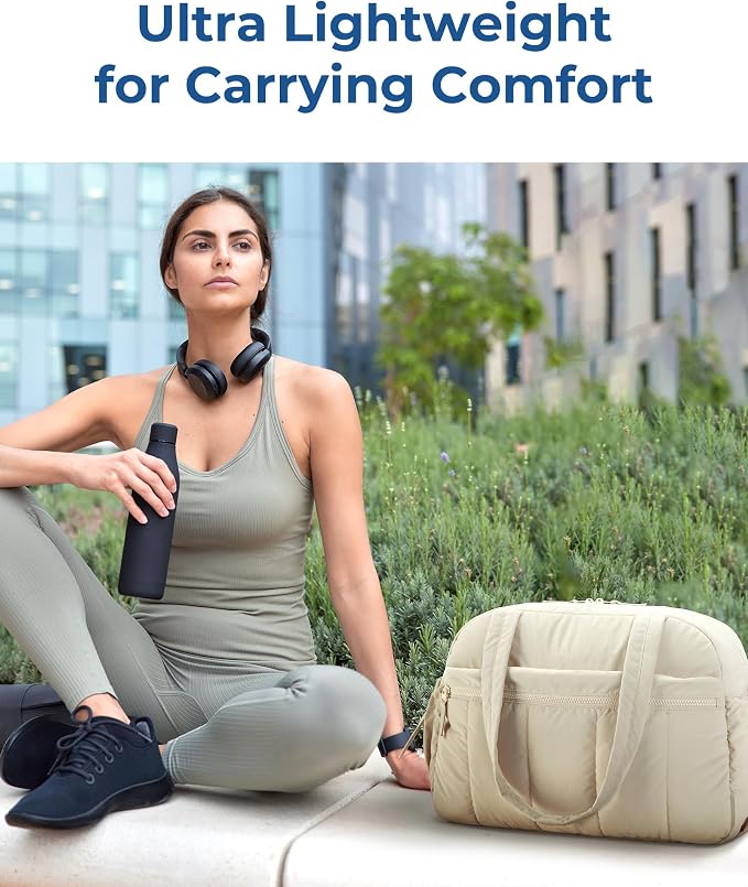 BAGSMART Duffle Bag for Travel, Gym Bag for Women, Weekender Carry on Bag | PVC Wet Pocket, Airline Approved Personal Carry-on Size, Fits Under-seat, One Bag for Gym, Travel, Hospital, Overnight - Image 8