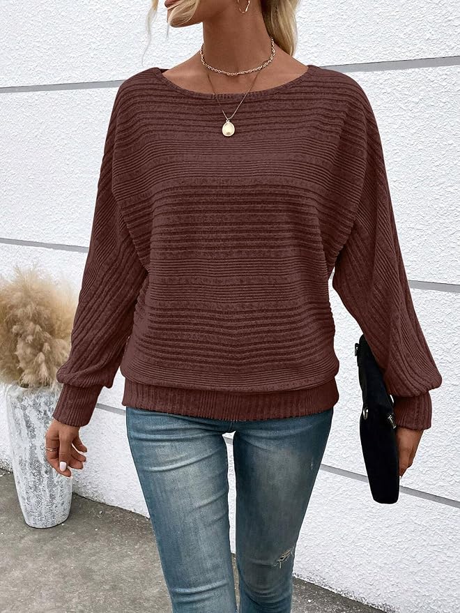 Womens Long Sleeve Shirts Crewneck Tunic Tops Pullover Sweaters Business Casual Blouses Fall Fashion 2026 - Image 3