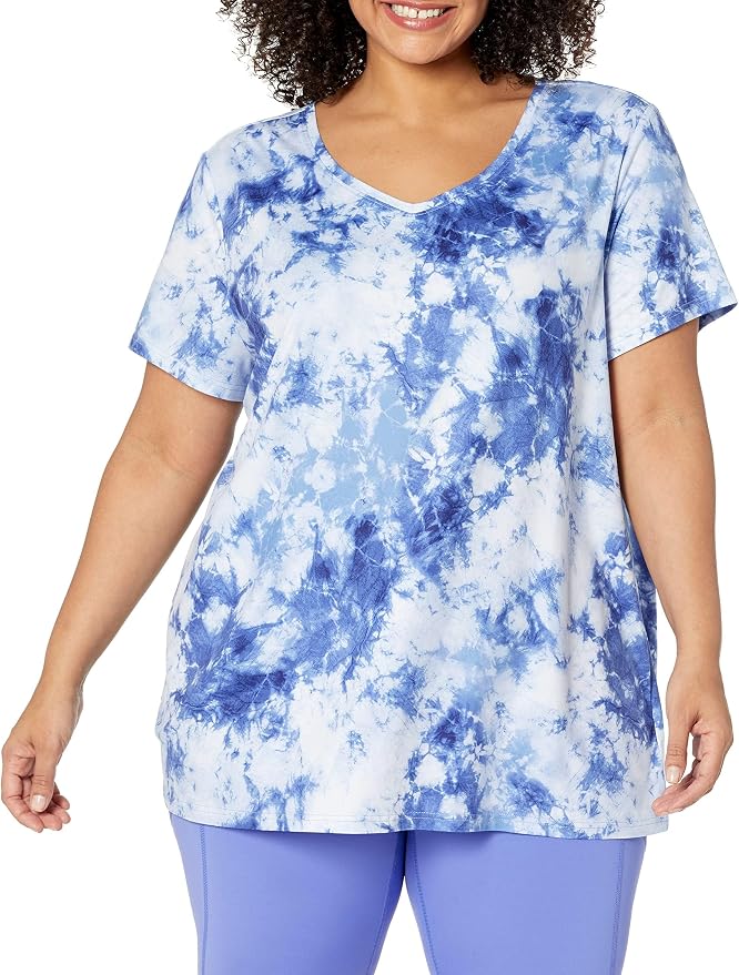 Amazon Essentials Women's Active Quick Dry Tech Stretch Short-Sleeve V-Neck T-Shirt (Available in Plus Size), Pack of 2 - Image 6
