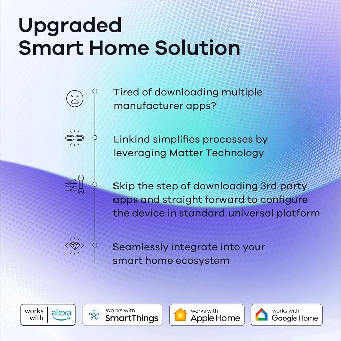 Linkind Matter Smart Light Bulb, Smart Bulbs Work with Alexa/Apple Home/Google Home, Color Changing Light Bulbs Music Sync, Preset Scenes, Mood Lights, 2.4Ghz WiFi Only, A19 E26 60W 1 Pack - Image 2