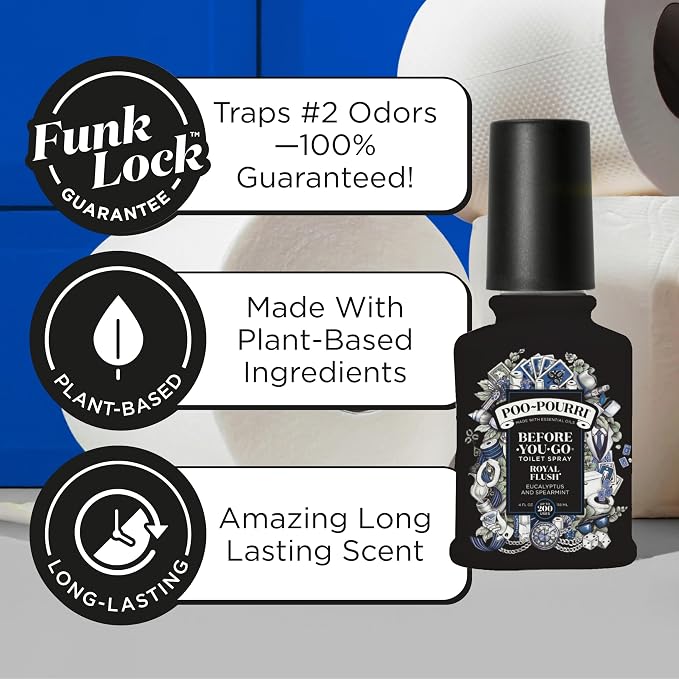 Poo-Pourri Before-You-Go Toilet Spray, Royal Flush, 2 Fl Oz - Eucalyptus and Spearmint - Image 2
