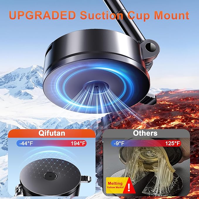 Qifutan for MagSafe Dash Mounted Holders Phone Holders for Your Car Phone Mount for Car Windshield Dashboard Universal Desk Mounts Hands Free Automobile Cell Phone Holder Fit for iPhone Smartphone - Image 4