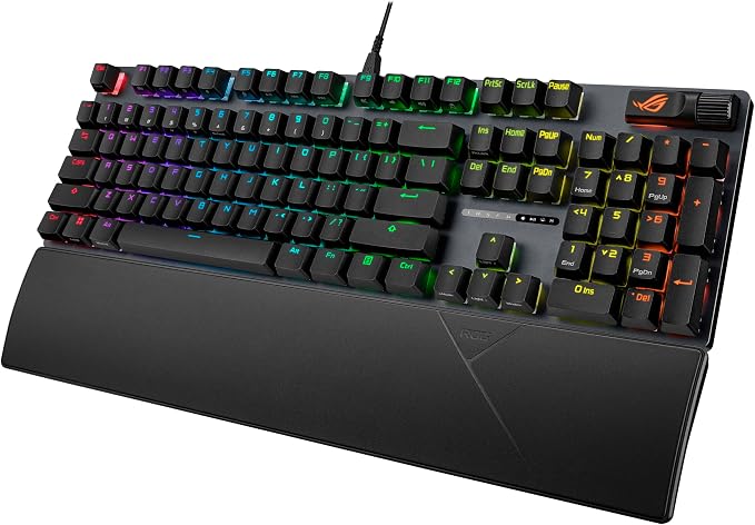 ASUS ROG Strix Scope II X Wired USB Mechanical Gaming Keyboard – 100% Full-Size, Hot Swappable Pre-lubed ROG NX Snow V2 Linear Switches, PBT Keycaps, RGB, PC/Mac Support - Black - Image 8