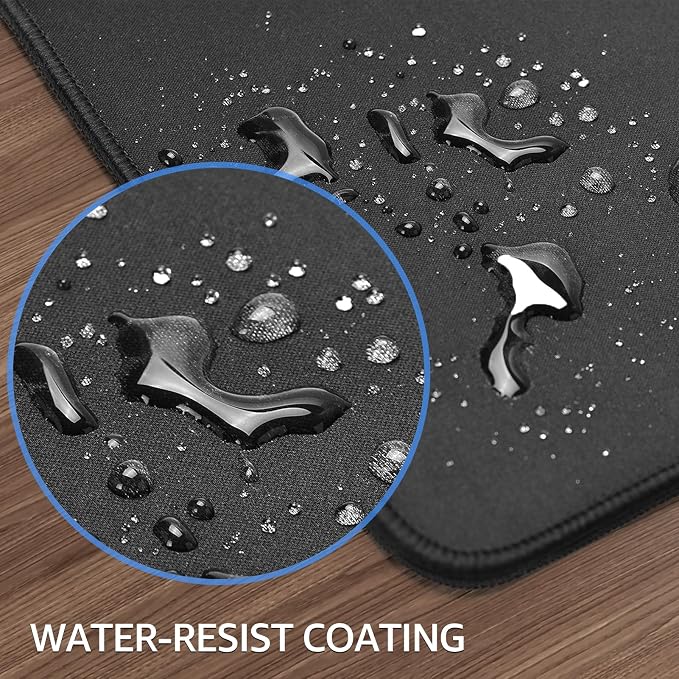 KTRIO Oversized Gaming Mouse Pad Desk Mat for Gamer, 47.3" x 23.6", Black | Full Desk Coverage, Superior Micro-Weave Cloth, Non-Slip Rubber Base, Durable Stitched Edges, Water-Resistant Coating - Image 5