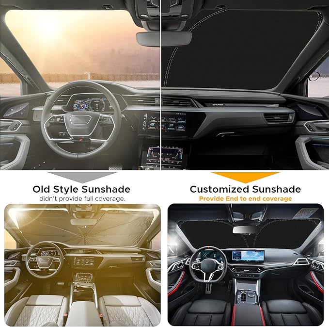 EcoNour Windshield Sunshade for Chevrolet Colorado 2024 2025 2026, Sun Visor for Front Windshield & Window Sun Shade Cover, UV Heat Blocker & Protector, Car Accessories - Image 4