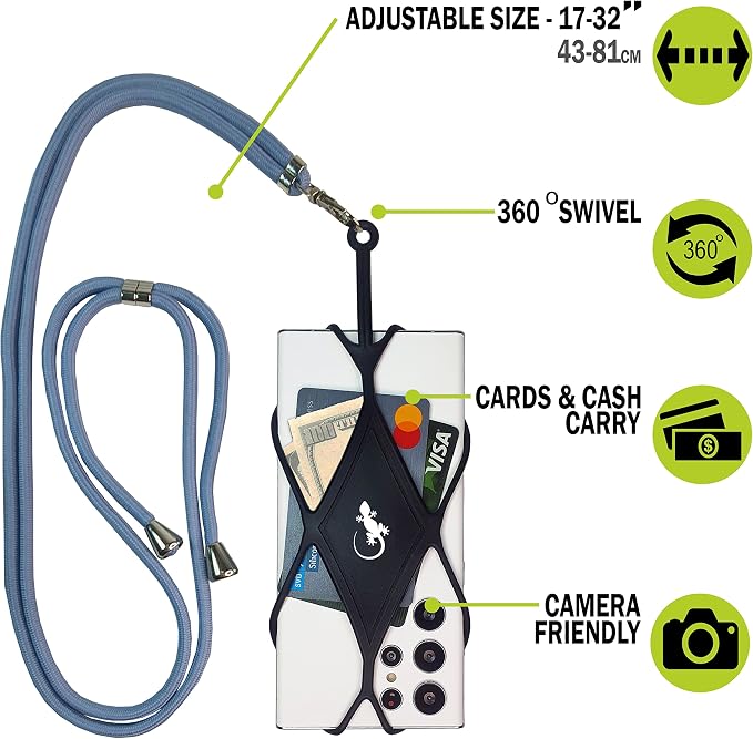 Gecko Travel Tech Cell Phone Lanyard Phone lanyards for Around The Neck Neck Lanyard Phone Crossbody - Image 3