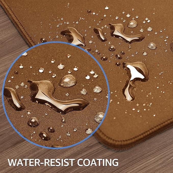 KTRIO Large Gaming Mouse Pad, Desk Mat, 31.5 x 15.7 in, Coffee Brown, XXL | Smooth Micro-Weave Surface, Artistic Pattern Design, Non-Slip Rubber Base, Durable Stitched Edges, Office & Home Use - Image 5