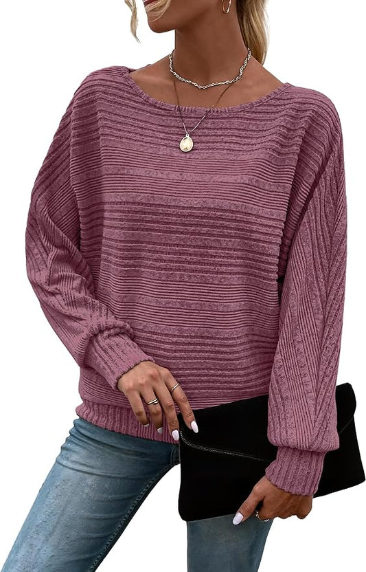 Womens Long Sleeve Shirts Crewneck Tunic Tops Pullover Sweaters Business Casual Blouses Fall Fashion 2026 by EffortlessChicRichinStory