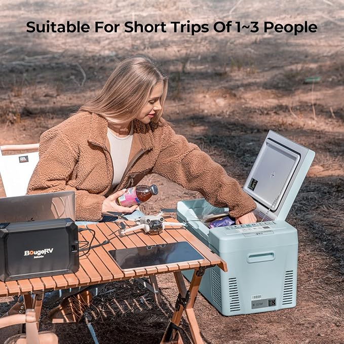 BougeRV Green 23Quart Portable Refrigerator, 12 Volt Fridge 22L, Portable Freezer Compressor Cooler 12/24V DC 110~240 Volt AC for Truck Van RV Camper -8℉~50℉ - Image 6