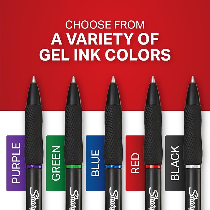Sharpie S-Gel Gel Pens, Pearl White Body, Black Ink, Medium Point (0.7mm), 12 Count - For Journaling, Writing, Note-Taking, School, Office Supplies - Image 8