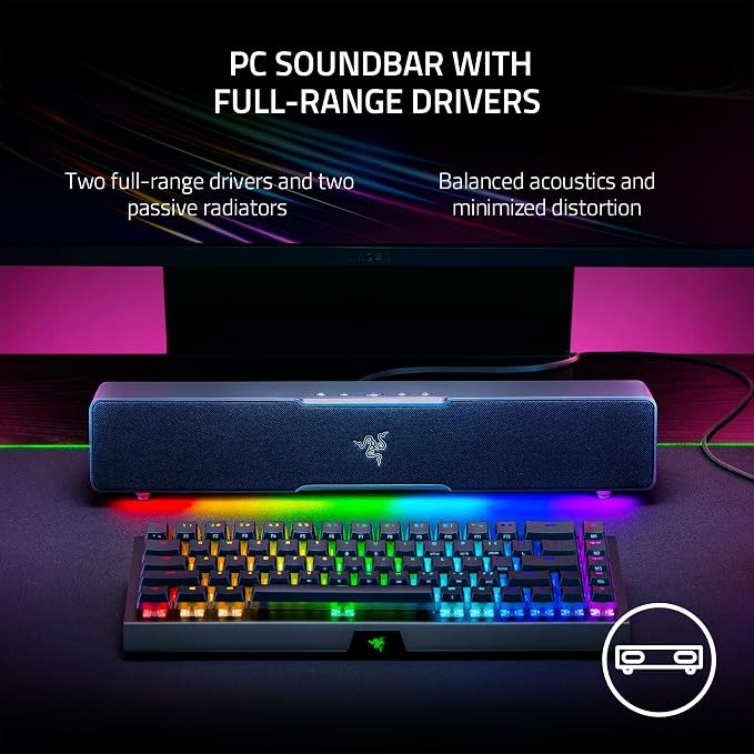 Razer Leviathan V2 X PC Soundbar with Full-Range Drivers-Compact Design-Chroma RGB-USB Type C Power and Audio Delivery-Bluetooth 5.0-for PC,Laptop,Smartphones,Tablets&Nintendo Switch,(Pack of 4) - Image 2