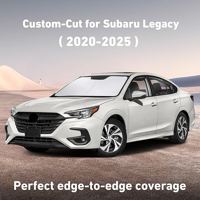 EcoNour Windshield Sunshade Compatible for Subaru Legacy 2020-2023 2024 2025, Sun Visor for Front Windshield & Window Sun Shade Cover, UV Heat Blocker & Protector, Car Accessories - Image 2