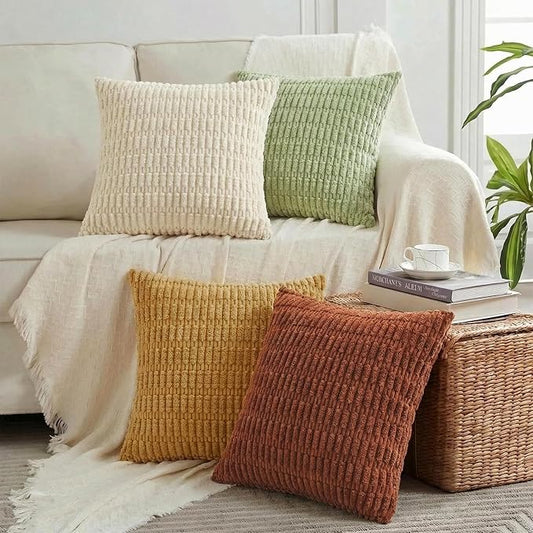 Fancy Homi 4 Packs Decorative Throw Pillow Covers for Living Room Couch Bed, Modern Farmhouse Boho Home Décor Accent Cushion Case, 22" x 22", Fall by Fancy+Homi