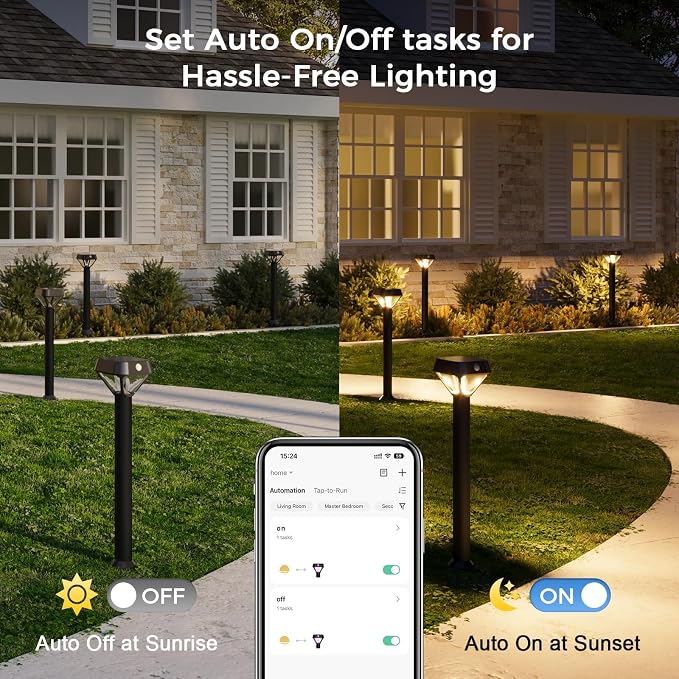 XMCOSY+ Smart Solar Pathway Lights, Motion Sensor Outdoor Light, 6 Pack | Smart Gateway Included, App & Voice Control Landscape Lights Solar Powered, RGBCW DIY Light, Auto Schedules, IP65 Waterproof - Image 5