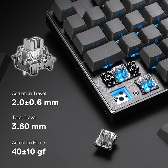Redragon K556 PRO Wireless RGB Gaming Keyboard, Aluminum Board, PBT Keycaps | 0 Delay Tri-Mode BT/2.4GHz/USB-C for More Devices, Rock-Solid Stability, AM-PM Using Durability, Pro Software, Gradient Color - Image 6