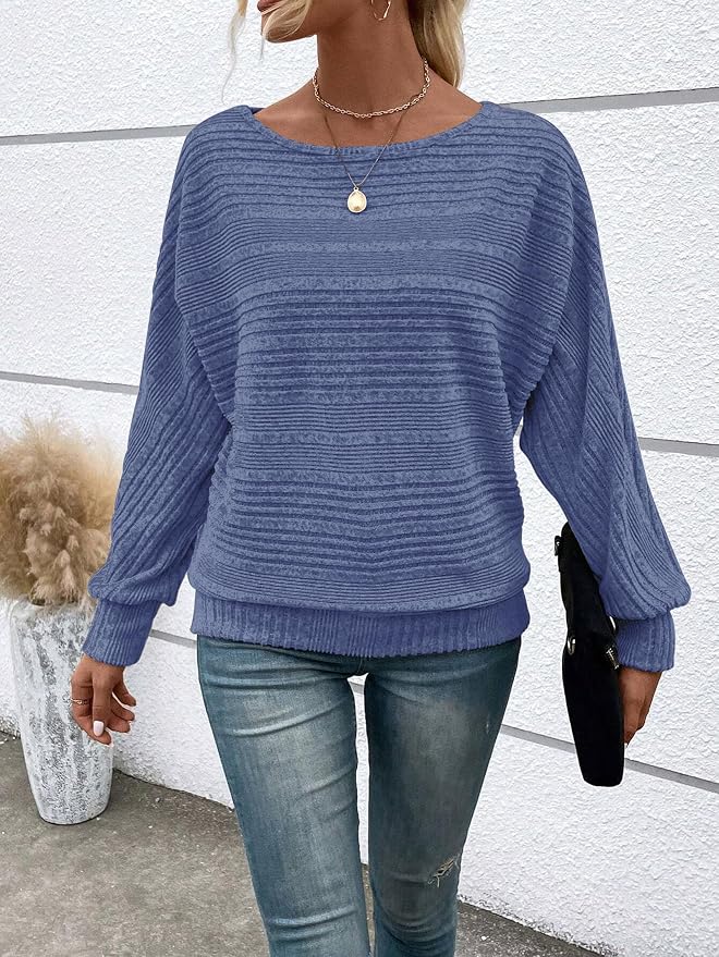 Womens Long Sleeve Shirts Crewneck Tunic Tops Pullover Sweaters Business Casual Blouses Fall Fashion 2026 - Image 3