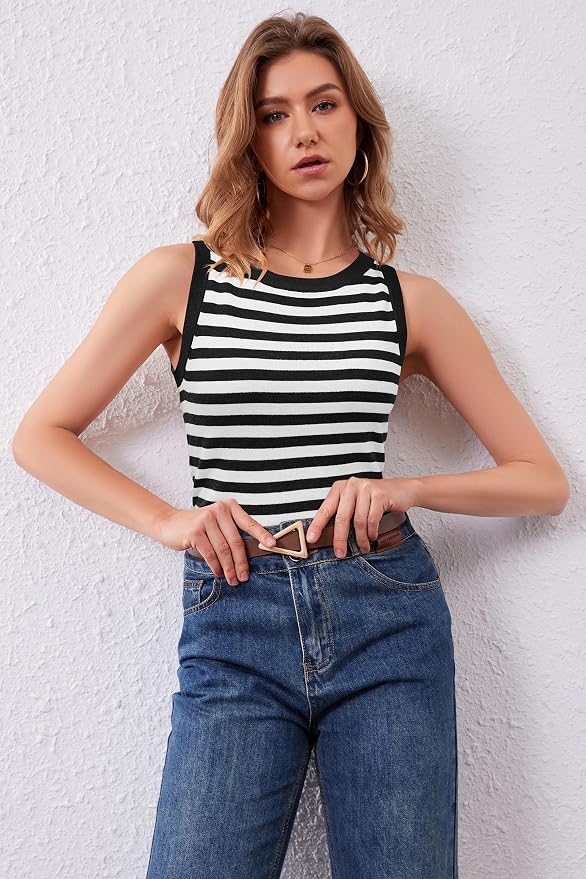 Arach&Cloz Women's Wool Blend Sweaters Non See Through Summer Business Casual Tank 2026 - Image 3