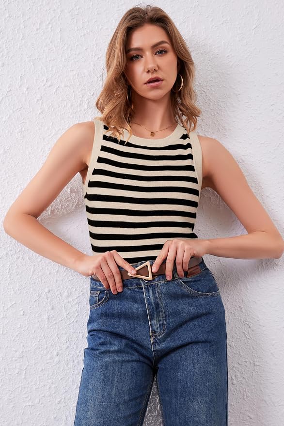 Arach&Cloz Women's Wool Blend Sweaters Non See Through Summer Business Casual Tank 2026 - Image 2